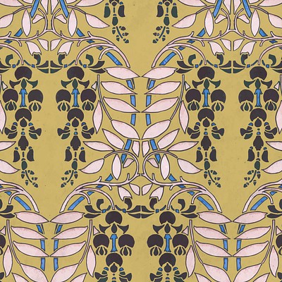 Art nouveau wisteria flower pattern | Premium Photo - rawpixel
