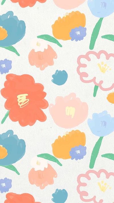 Pastel flower pattern botanical background | Premium Photo - rawpixel