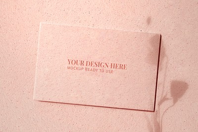 Card mockup psd pink concrete | Premium PSD Mockup - rawpixel