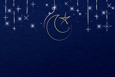 Ramadan blue background psd with star | PSD - rawpixel