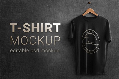 T-shirt mockup psd in black | Premium PSD - rawpixel