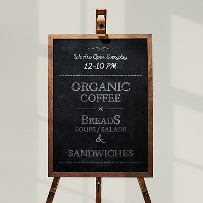 Signboard mockup psd wooden stand | Premium PSD Mockup - rawpixel