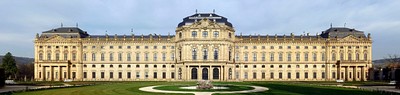 The 168 Meter long Seite of the Würzburg Residenz, built in Würzburg Prince-Bishops from 1719 to 1780.