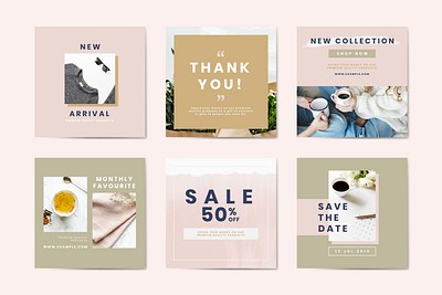 Shopping and sale advertisement templates | Premium Vector - rawpixel