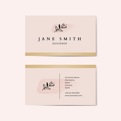 Minimal pink business card template | Premium Vector - rawpixel