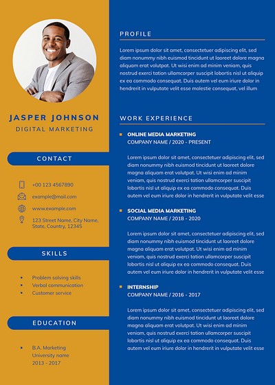 Premium Vector  Cv resume template modern simple design editable