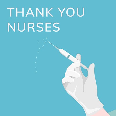 Thank you nurses template vector | Free Vector Template - rawpixel