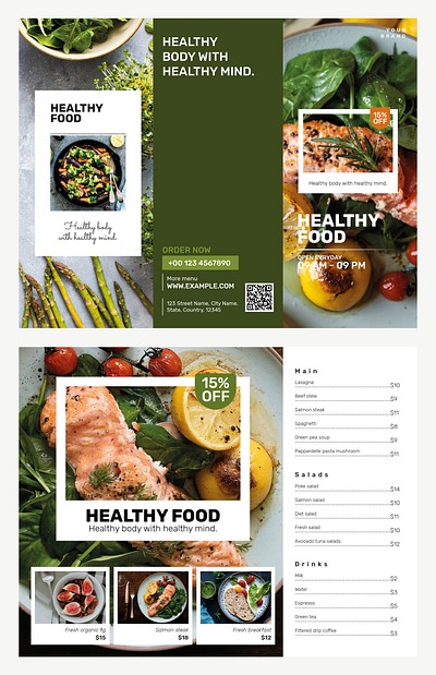 food brochure templates