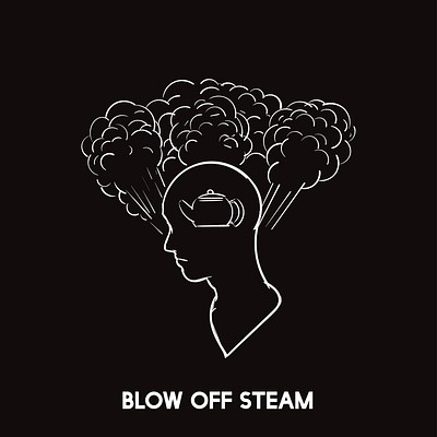 Blow Off Steam Idiom Vector | Free Photo - Rawpixel