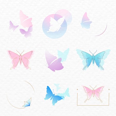 Animal Cartoon Handpainted Wind Dream Butterfly, Butterfly Logo, Logo Red,  Butterfly Vector PNG Transparent Background And Clipart Image For Free  Download - Lovepik | 401011396