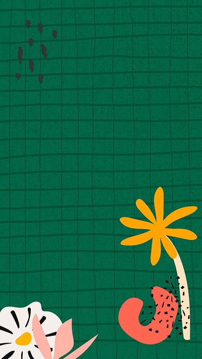 Abstract flower iPhone wallpaper, green | Free PSD - rawpixel