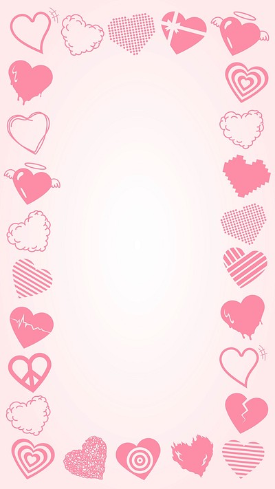 Valentines day frame vector, cute | Premium Vector - rawpixel