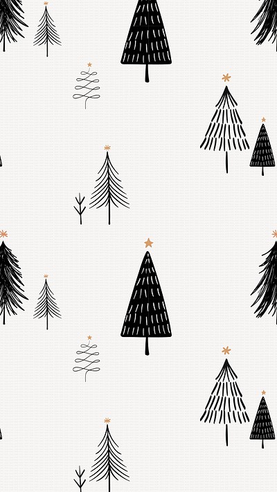 Christmas phone wallpaper, cute doodle | Premium Vector - rawpixel