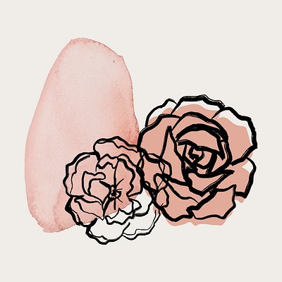 Pegatinas  Floral, Roses drawing, Aesthetic stickers