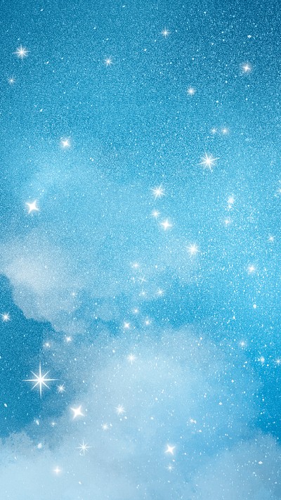 Stars mobile background, sparkling blue | Free Photo - rawpixel