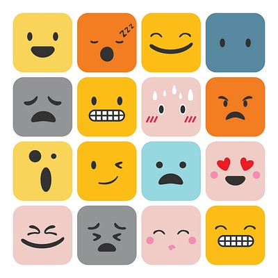 Set of emoji feeling expression | Free Vector - rawpixel