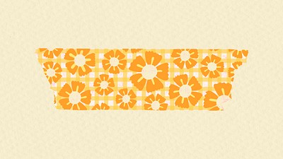 Premium Vector  Cute washi tape sticker yellow pattern vector set