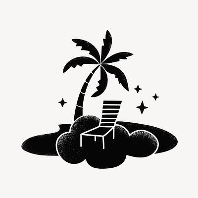 beach clipart background black and white