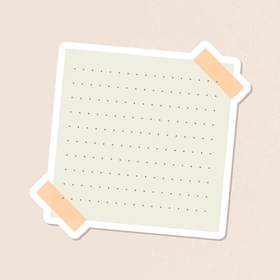 Beige dotted notepaper journal sticker | Premium Vector - rawpixel