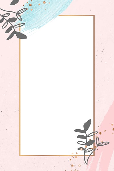 Golden floral rectangle frame vector | Premium Vector - rawpixel