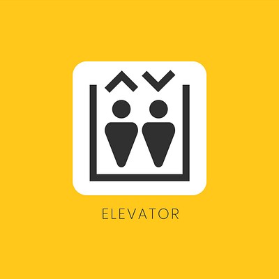 Yellow elevator icon sign vector | Free Icons - rawpixel
