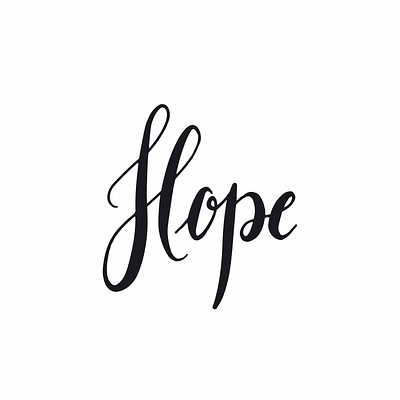 Hope word typography style vector | Premium Vector - rawpixel