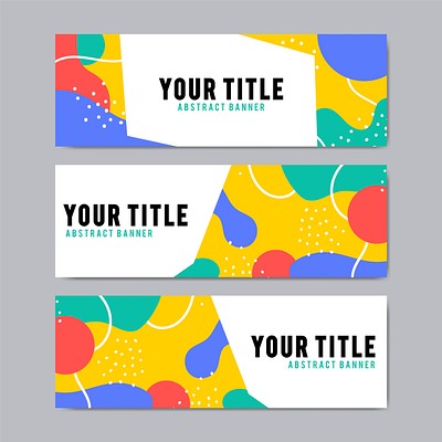 Colorful and abstract banner design | Free Vector - rawpixel