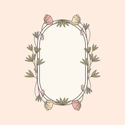 Frame decorated with flowers vector | Premium Vector - rawpixel