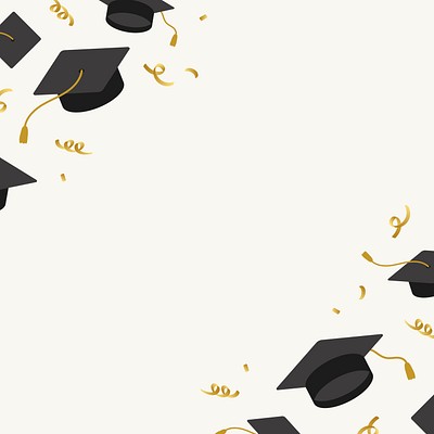 Graduation background mortar boards vector | Premium Vector - rawpixel