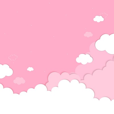 Pink sky clouds wallpaper vector | Free Vector - rawpixel