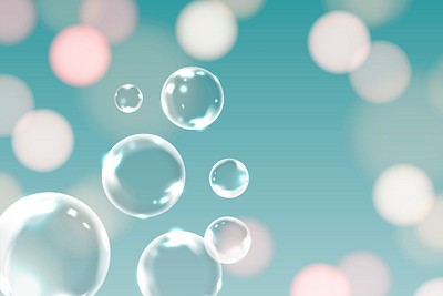Soap bubbles green background vector | Free Vector - rawpixel