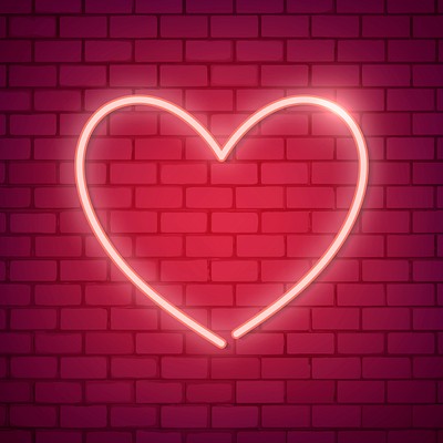 Neon light heart icon red | Premium Vector - rawpixel