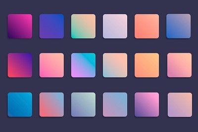 Colorful gradient background vector set | Premium Vector - rawpixel