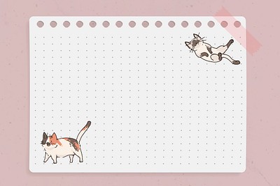 Cat lover pattern dotted note | Premium Vector - rawpixel