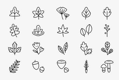 Doodle autumn leaves vector collection | Premium Vector - rawpixel
