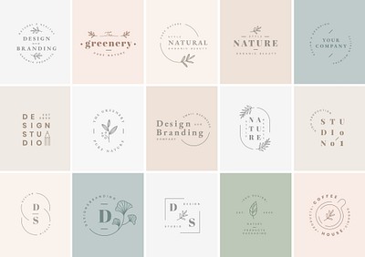 Floral brand and logo designs | Premium Vector - rawpixel