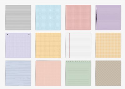 Colorful note paper collection vector | Premium Vector - rawpixel