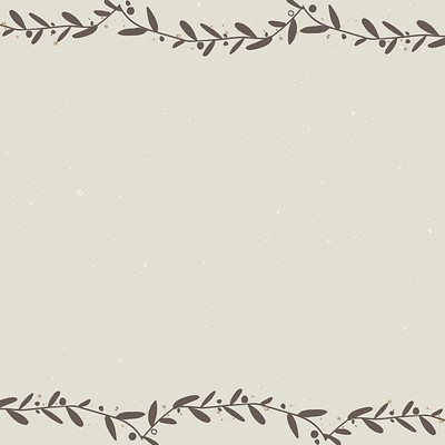 Branch border on beige background | Free Vector - rawpixel