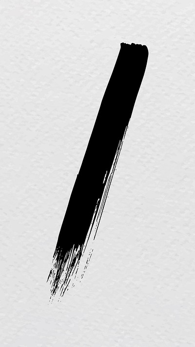 Slash symbol brush stroke handwritten