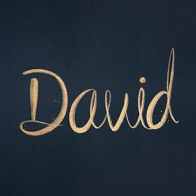 David name sparkling psd gold | Premium PSD - rawpixel