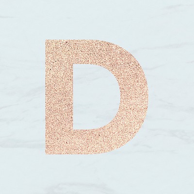 Glitter capital letter D sticker | Free PSD - rawpixel