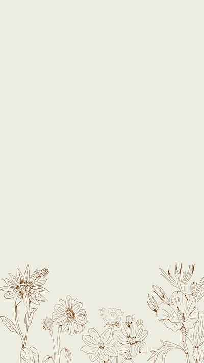 Hand drawn wildflowers patterned mobile | Premium Vector - rawpixel