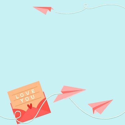 PNG Valentine's love letter border