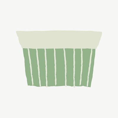 Simple green plant pot doodle