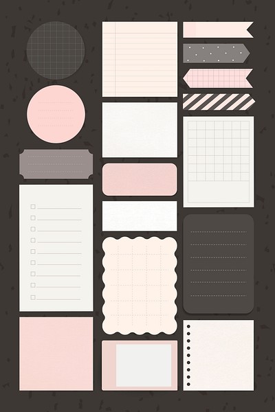 printable sticky note psd set premium psd rawpixel