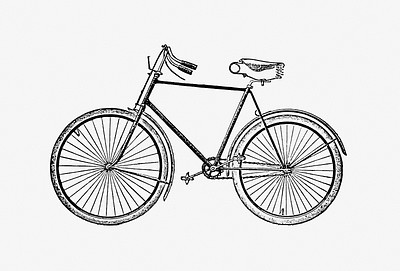 Bicycle from the book The | Free Photo Illustration - rawpixel