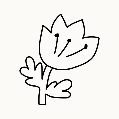 Flower doodle illustration, floral design