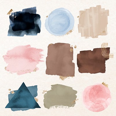 Watercolor Smudge Clipart, Abstract Design 