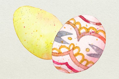 Easter Eggs Watercolor PNG File, Easter Eggs Design, Watercolor