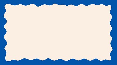 Blue frame desktop wallpaper, simple beige background